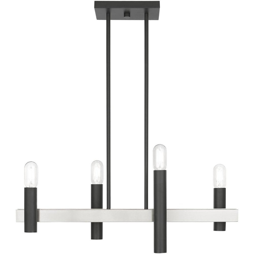 Four Light Dimmable Chandelier With Shades
