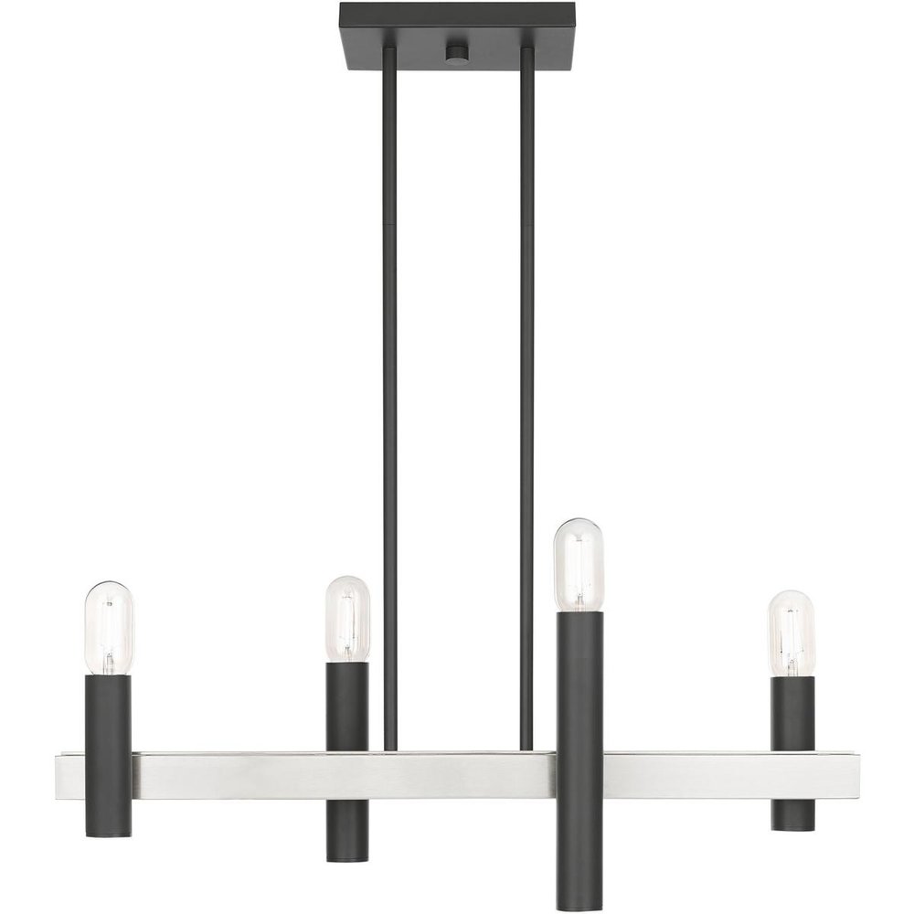 Four Light Dimmable Chandelier With Shades