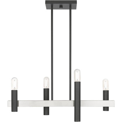 Four Light Dimmable Chandelier With Shades