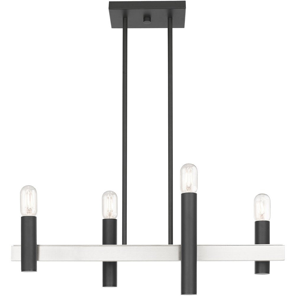 Four Light Dimmable Chandelier With Shades
