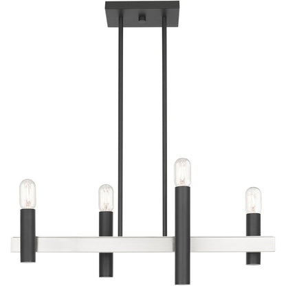Four Light Dimmable Chandelier With Shades