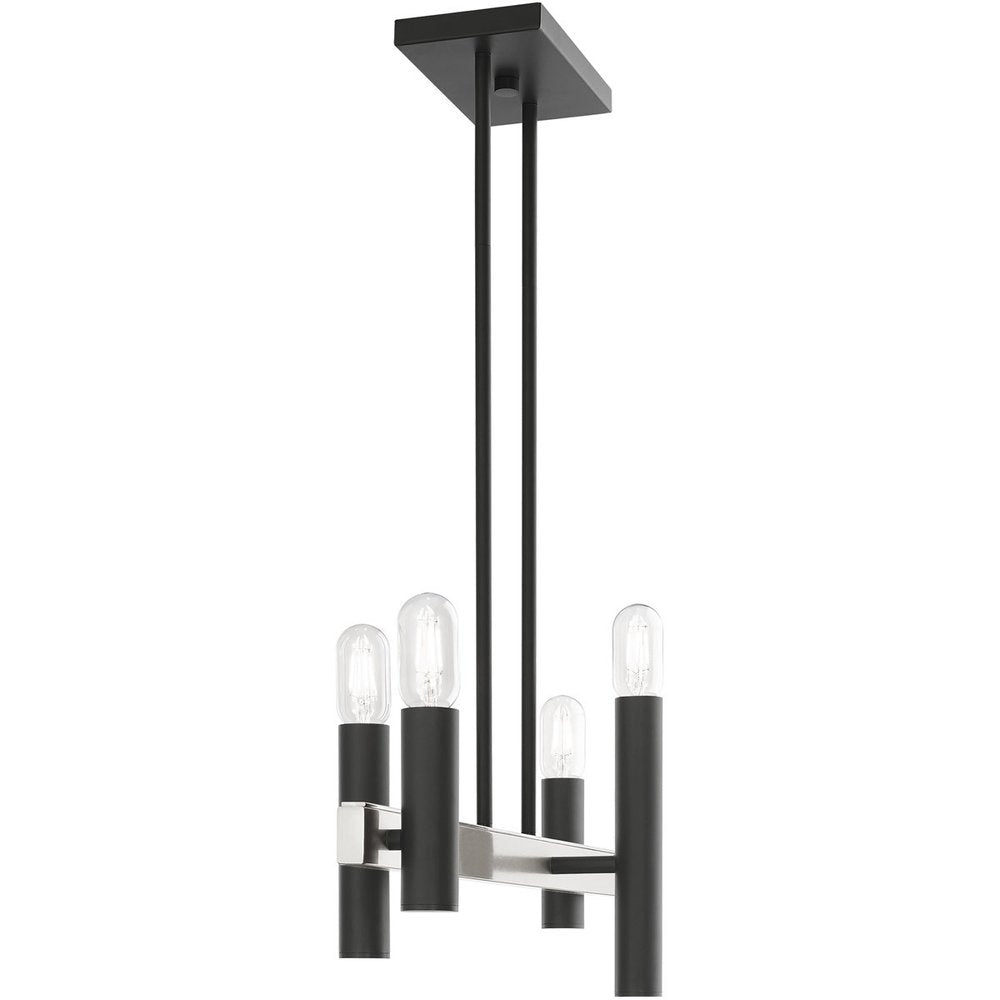Four Light Dimmable Chandelier With Shades
