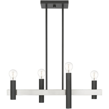 Four Light Dimmable Chandelier With Shades