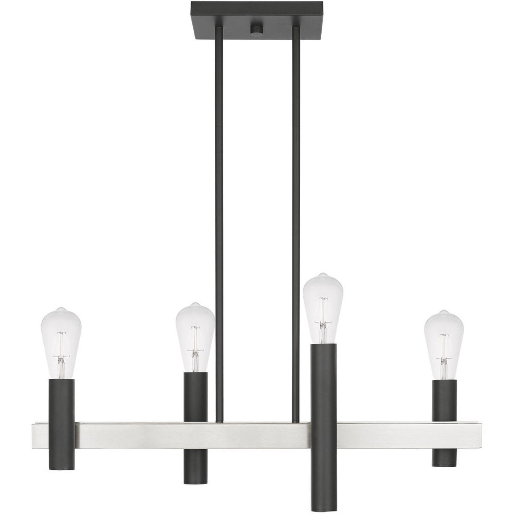 Four Light Dimmable Chandelier With Shades