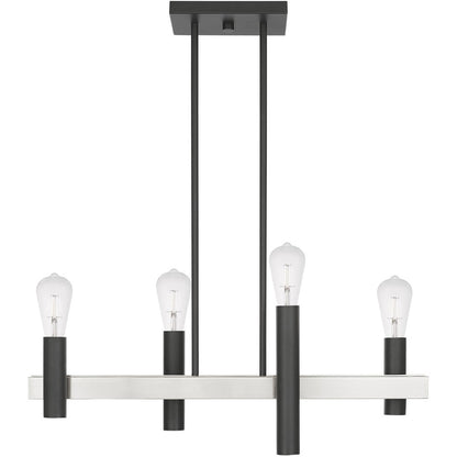 Four Light Dimmable Chandelier With Shades
