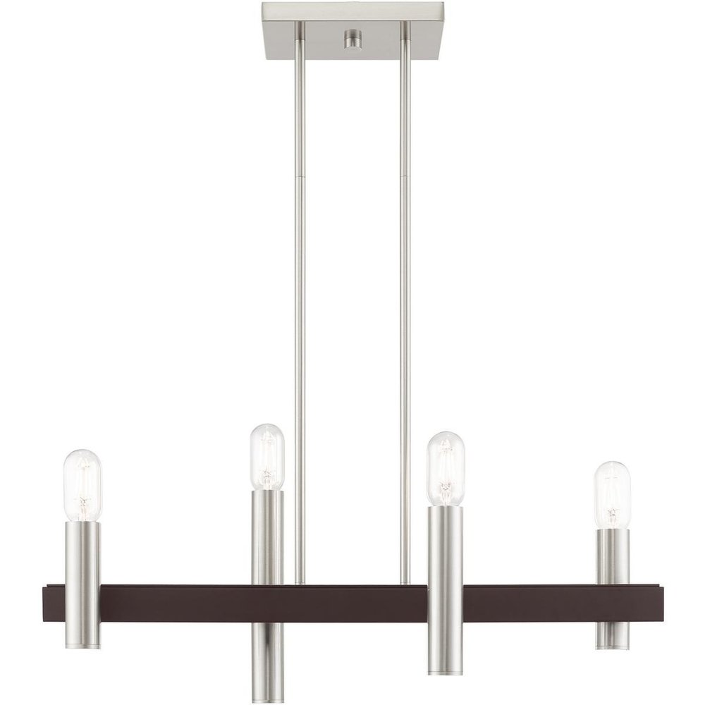 Four Light Dimmable Chandelier With Shades