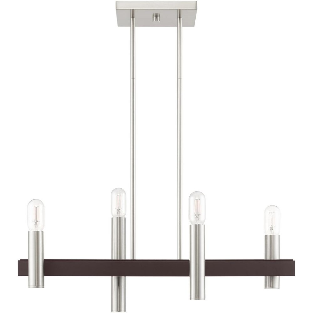 Four Light Dimmable Chandelier With Shades