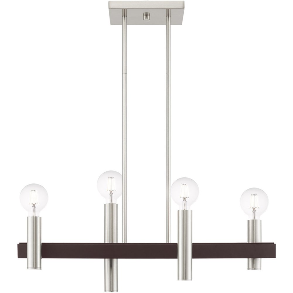 Four Light Dimmable Chandelier With Shades