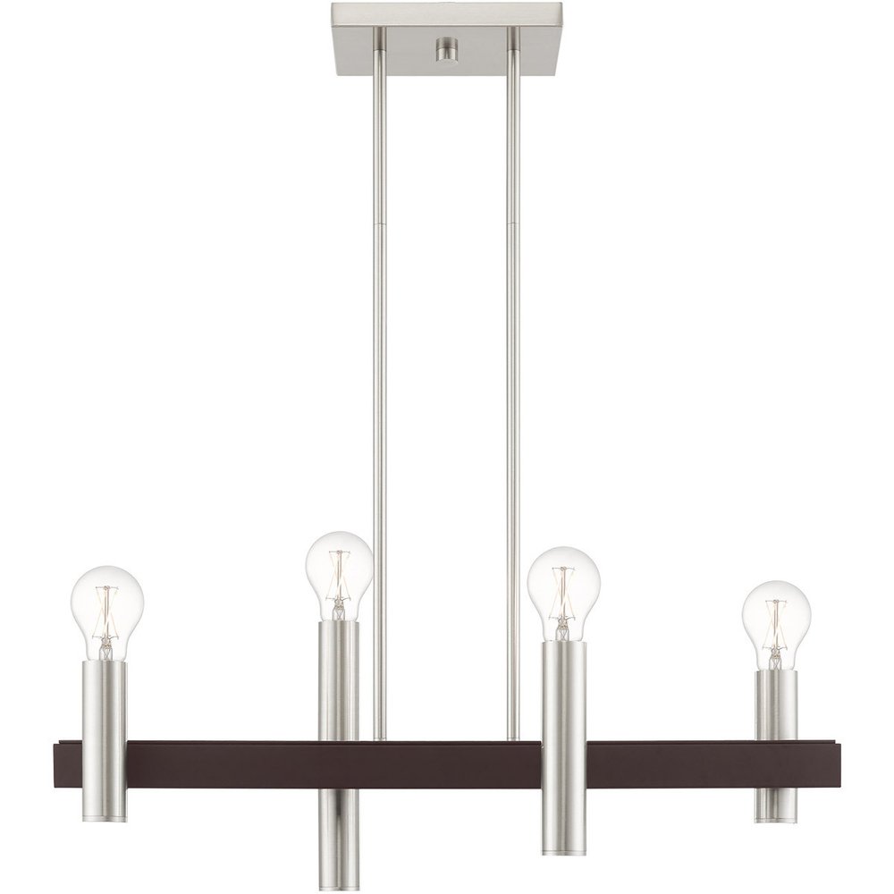 Four Light Dimmable Chandelier With Shades