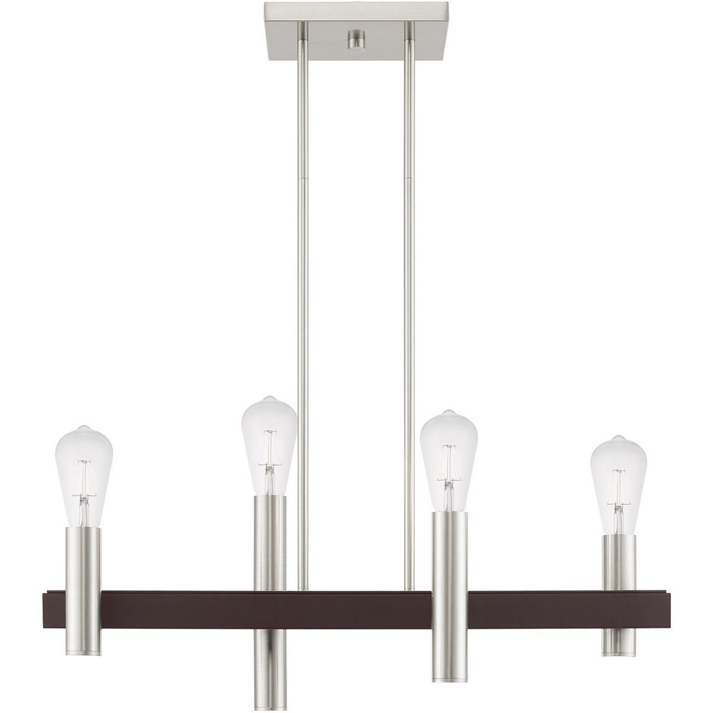 Four Light Dimmable Chandelier With Shades