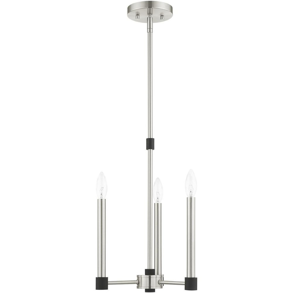 Three Light Dimmable Chandelier With Shades