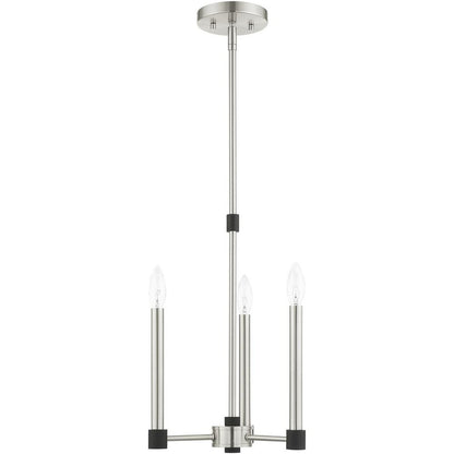Three Light Dimmable Chandelier With Shades