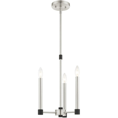 Three Light Dimmable Chandelier With Shades