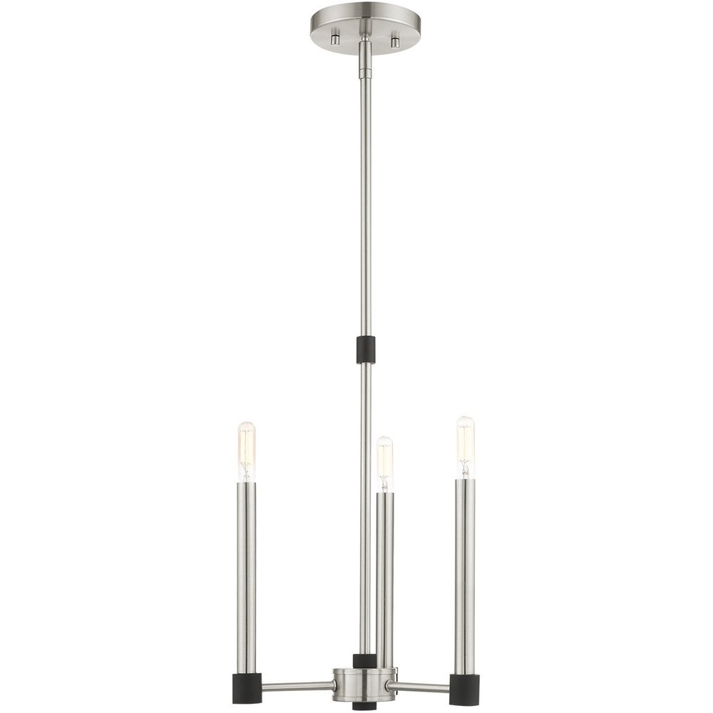 Three Light Dimmable Chandelier With Shades