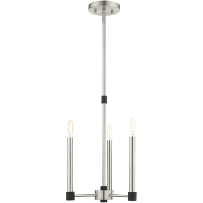 Three Light Dimmable Chandelier With Shades