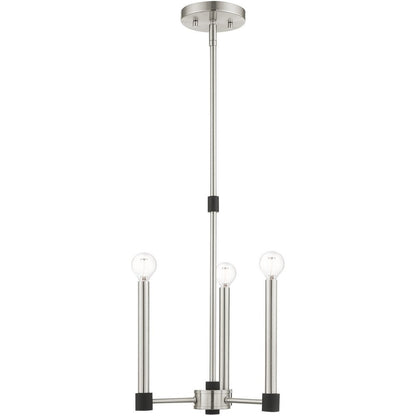 Three Light Dimmable Chandelier With Shades