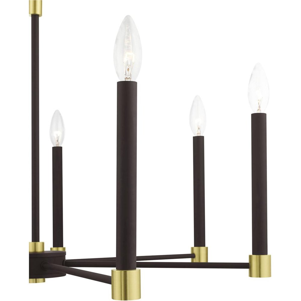Seven Light Dimmable Chandelier With Shades