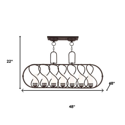Seven Light Dimmable Chandelier With Shades