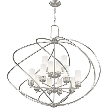 Twelve Light Dimmable Chandelier With Shades