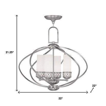 Four Light Dimmable Chandelier With Shades