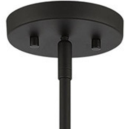 Black Four Light Dimmable Chandelier With Shades
