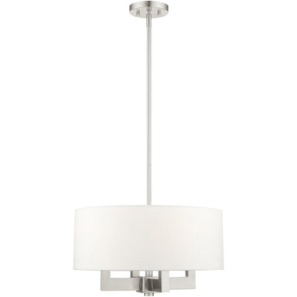 Four Light Dimmable Chandelier With Shades