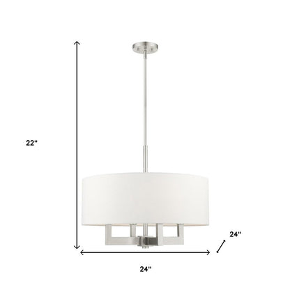 Four Light Dimmable Chandelier With Shades