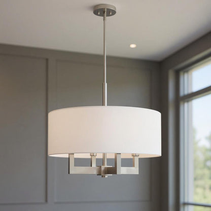 Four Light Dimmable Chandelier With Shades