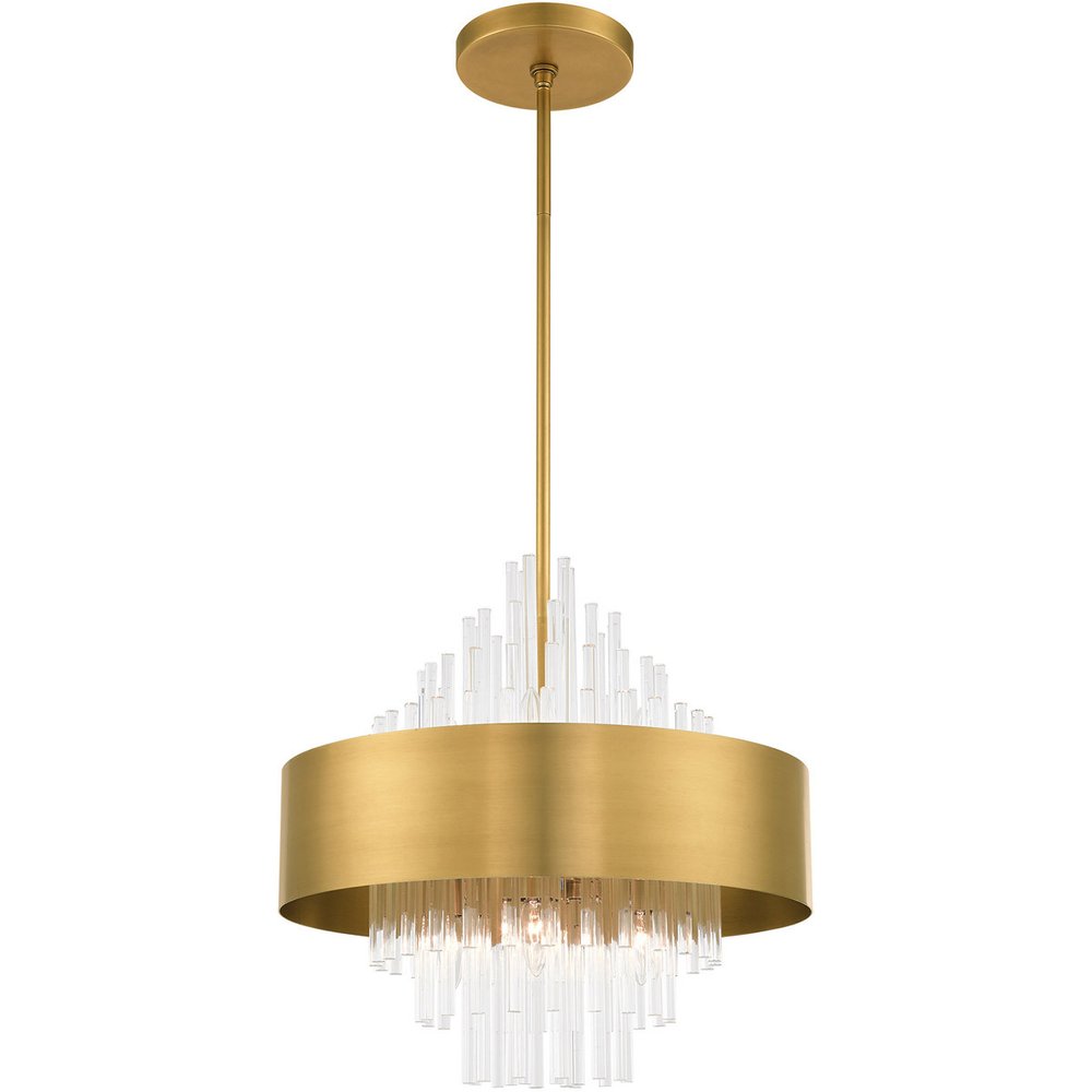 Eight Light Dimmable Chandelier With Shades