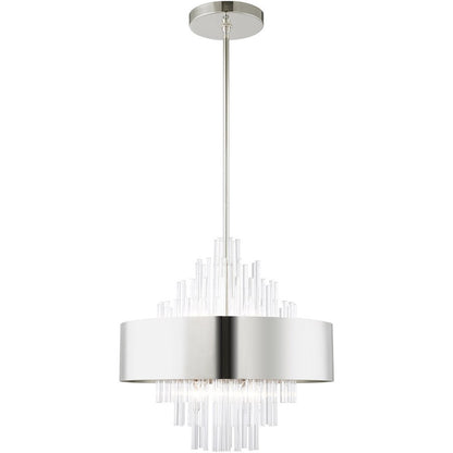 Eight Light Dimmable Chandelier With Shades