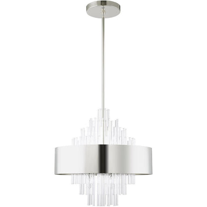 Eight Light Dimmable Chandelier With Shades