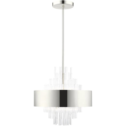Eight Light Dimmable Chandelier With Shades