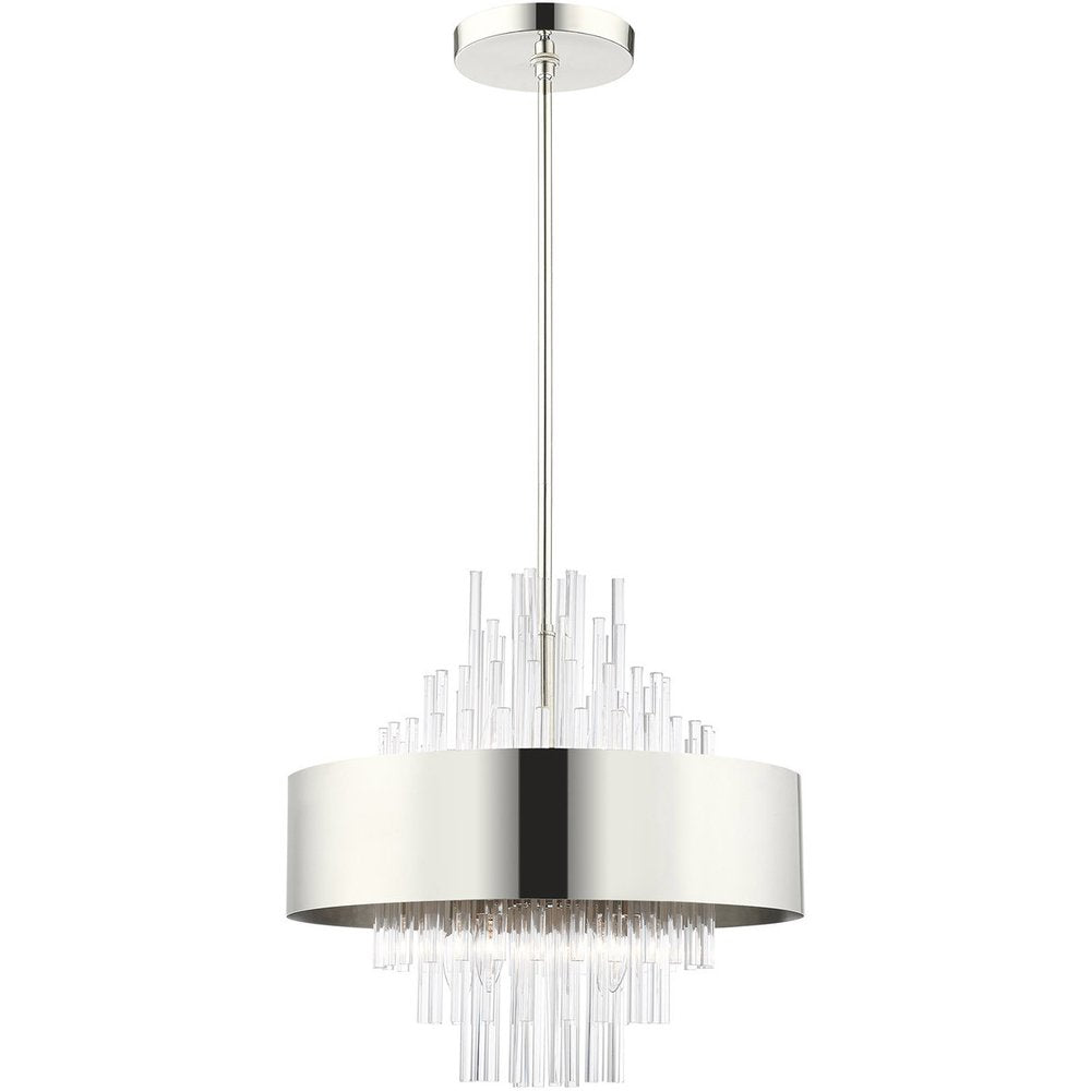 Eight Light Dimmable Chandelier With Shades