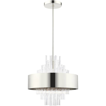 Eight Light Dimmable Chandelier With Shades