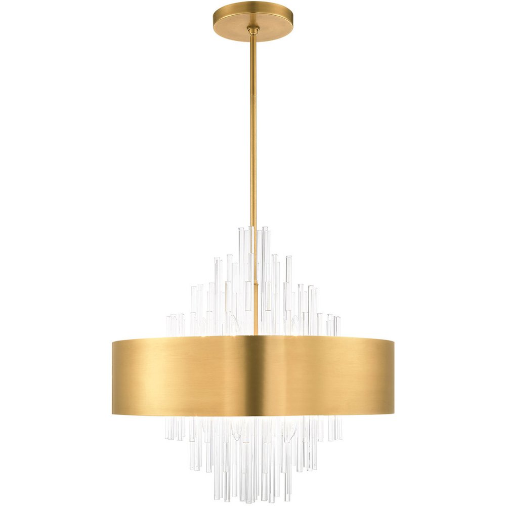 Ten Light Dimmable Chandelier With Shades