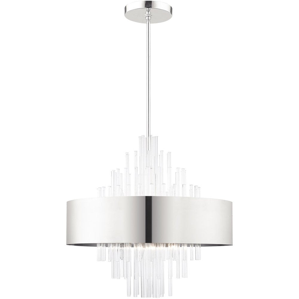 Ten Light Dimmable Chandelier With Shades