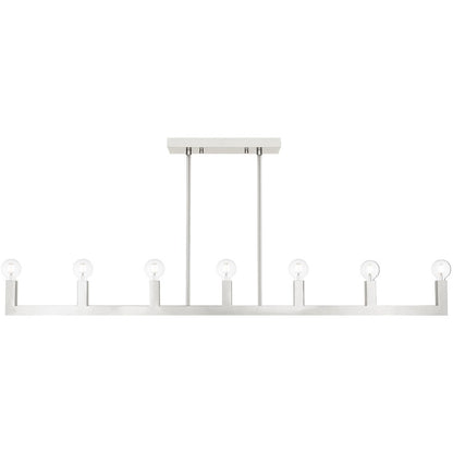 Seven Light Dimmable Chandelier With Shades