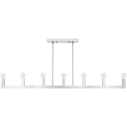 Seven Light Dimmable Chandelier With Shades