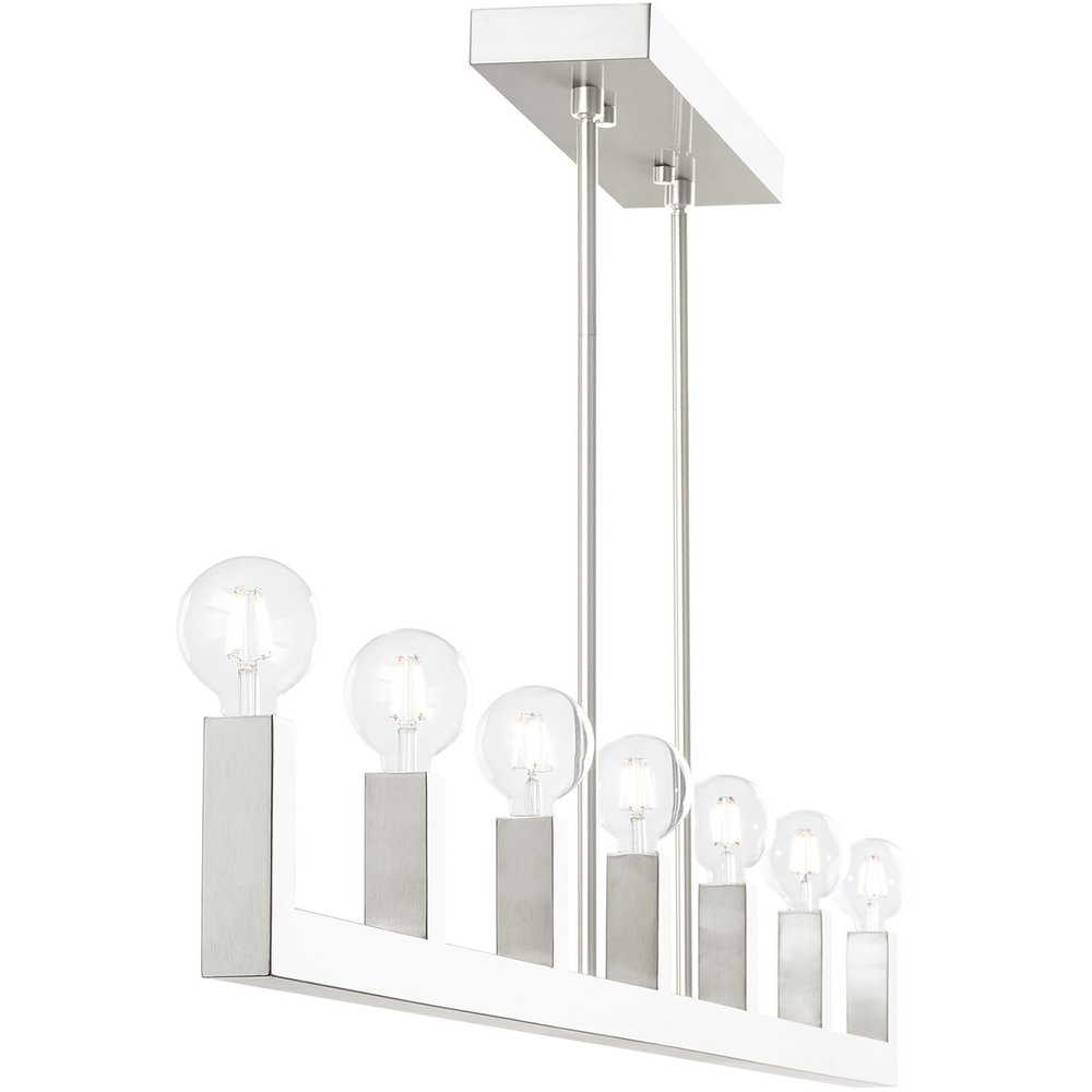 Seven Light Dimmable Chandelier With Shades