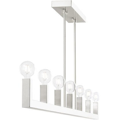Seven Light Dimmable Chandelier With Shades