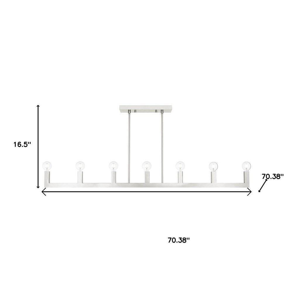 Seven Light Dimmable Chandelier With Shades