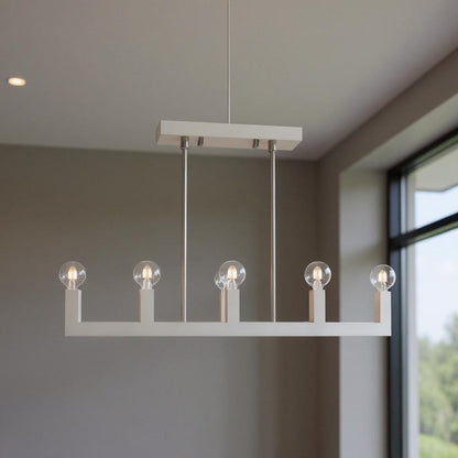 Seven Light Dimmable Chandelier With Shades