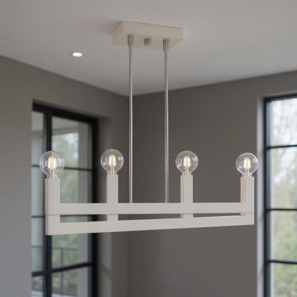 Four Light Dimmable Chandelier With Shades