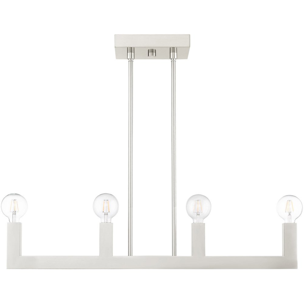 Four Light Dimmable Chandelier With Shades