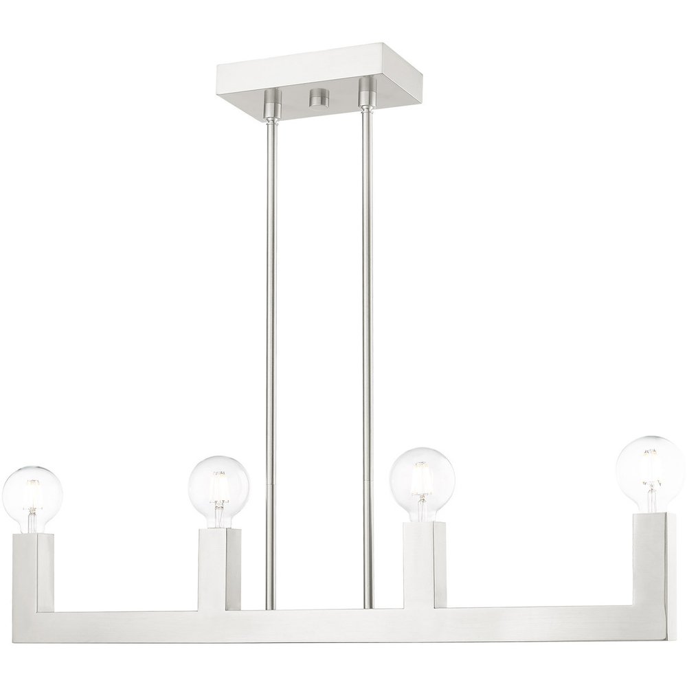 Four Light Dimmable Chandelier With Shades
