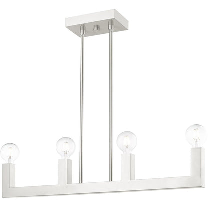 Four Light Dimmable Chandelier With Shades
