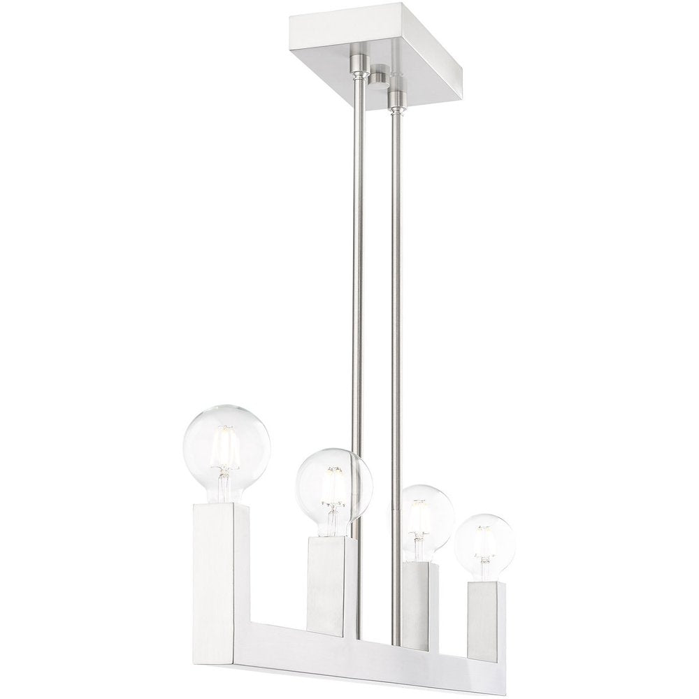Four Light Dimmable Chandelier With Shades