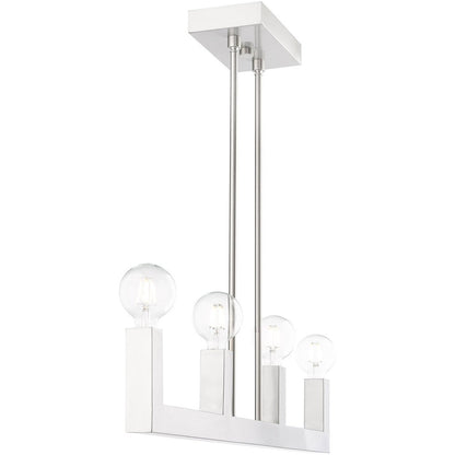 Four Light Dimmable Chandelier With Shades