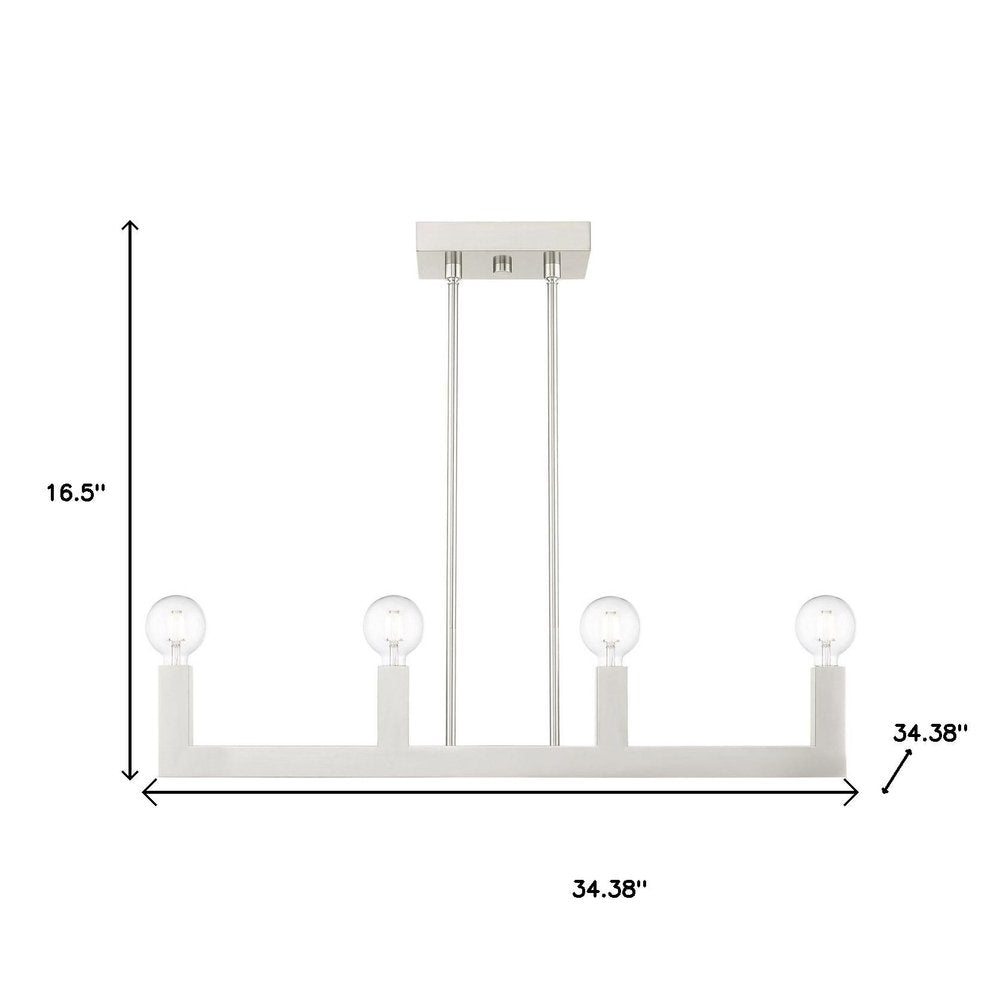 Four Light Dimmable Chandelier With Shades