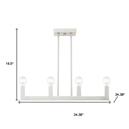 Four Light Dimmable Chandelier With Shades